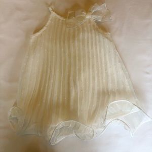 White pleated dress